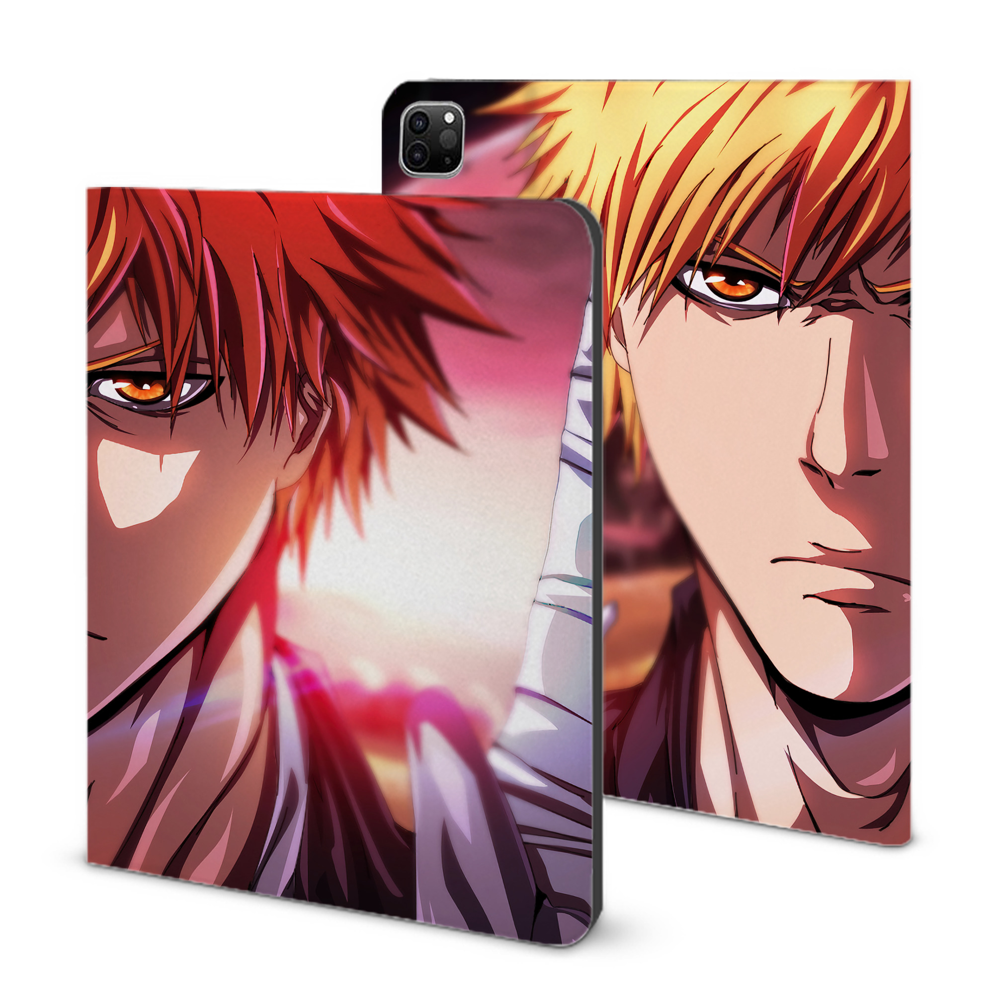 （画像用） ブリーチ BLEACH IPad ケース ブック型 PUレザー TPU 耐衝撃 軽量 薄型 ペン収納なし 全面保護 IPad 各モデル対応